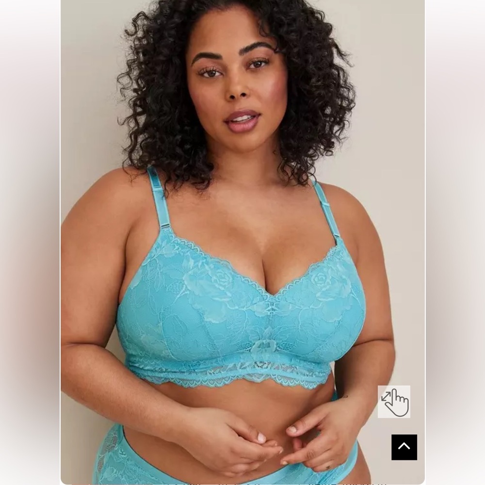 Torrid Aqua Lace wire free Bralette
